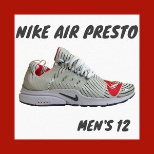 Nike Air Presto Men's Size 12 White/Black-University Red Sneaker CT3550 101 NEW